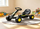 Black 3-6 Years Kids Pedal Go Kart Outdoor Racer Ride On Car, Adjustable Seat with Backrest, Boys 96191989