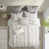 Full/Queen 3 Piece Cotton Jacquard Duvet Cover Set B03596505