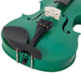 ZNTS New 4/4 Acoustic Violin Case Bow Rosin Green 31954784