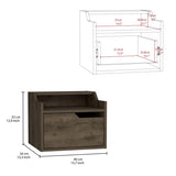 Busan Modern Floating Nightstand , End Table, Side Table Single-Drawer Design with Sleek Two-Tiered B200137841