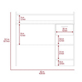 Manaos Writing Computer Desk , Multiple Shelves, One Drawer B070P188824