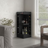 Lyman 46" Tall 3-Tier Corner Bar Cabinet with Fourteen Wine Bottle Cubbies, Living Room, Liquor B200P253733