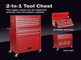 Tool Chest, 8-Drawer Rolling Tool Storage Cabinet with 2 in 1 Detachable Top Tool Box, Liner, 39304479