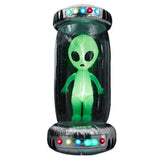 8.2FT Tall Halloween Inflatable Outdoor Decoration, Blow Up UFO with Alien Halloween Decor with 36090096