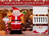 8.2FT Lighted Christmas Inflatable Decoration, Inflatable Santa with North Pole Road Sign, Funny 52233352