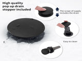 2-Handle 8 inch Widespread Bathroom Sink Faucet Matte Black Lavatory Faucet 3 Hole 360&deg Swivel Spout T3177P277514