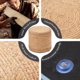 Round Pouf Ottoman Natural Seagrass Pouf Footrest, Foot Stool for Bedroom Living Room Accent 47345552