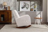 ZNTS High Back Rocking Chair Nursery Chair .Comfortable Rocker Fabric Padded Seat .Modern High Back W153982356