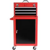 3-Drawer Rolling Tool Chest with Wheels, Tool Chest with Large Storage Cabinet and Adjustable Shelf, W1239132610