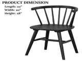 Black Finish Mid-Century Modern Style 2pc Dining Chair Shaker Legs Molded Seat Spindle Back Dining B2741P406735
