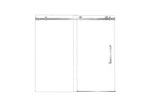 Frameless Single sliding shower door 48 "W x 76" H, 1/4 " Clear Tempered Glass, Explosion W1675P412310