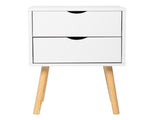 40*30*60cm Simple And Modern White Cabinet, Wood Color Legs, MDF Spray Paint, High Legs, Two 81927349