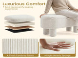 Beige 42 Inch Corduroy Storage Bench, Plush Foam Cushion & Hidden Compartment, 400LBS Seat Weight 29854997