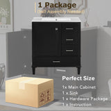 ZNTS 30" Bathroom Vanity , Modern Bathroom Cabinet with Sink Combo Set, Bathroom Storage Cabinet with a N729P170557B