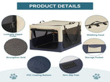 Dog Crates for Dogs, Adjustable Fabric Cover by Spiral Iron Pipe, Strengthen Sewing Dog Travel Crate 08505782