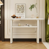 ZNTS TREXM Elegant Minimalist Console Table with Rounded Edges and Sturdy Shelf Design for Entryway, N715P195554E