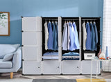 16 Cube Organizer Stackable Plastic Cube Storage Shelves Design Multifunctional Modular Closet 12112810