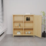 large-capacity single-door storage shelves in living rooms, bathrooms and other life scenes W2207P308721
