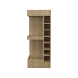 Lyman 46" Tall 3-Tier Corner Bar Cabinet with Fourteen Wine Bottle Cubbies, Living Room, Liquor B070P254768