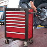 7-Drawer Rolling Tool Chest with Locking Wheels & Drawers, 18.5" D x 28" W x 39.5" H Mobile Tool W3037P309489