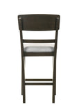 2pc Transitional Upholstered Counter Height Dining Chair Bar Stools Brown Finish Wooden Furniture B011P148061