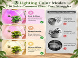 Tree Shaped Stand with Full Spectrum Grow Light, Rolling Wheels, Hooks, 8 Tiered Metal Wood 92054648