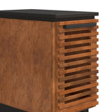 13" Chairside Table, Fully Assembled, Black with Bourbon Finish B108131542