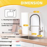 Modern Touchless Infrared Sensor Kitchen Faucet Sleek Stainless Steel Hands-Free Design for T3609P347455