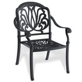 Cast Aluminum Patio Dining Chair 2PCS With Black Frame and Cushions In Random Colors W1710P166051