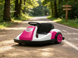 6V Pink Electric Bumper Car for Kids 37-72 Months, Big Wheel Ride-On Toy with 360&deg Spin & Slow 13325816