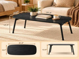 Folding Coffee Table No Assembly Required, 31.5" x 15.7" x 17.7", Melamine 39207104