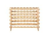 Bamboo 48 Bottle Stackable Modular Wine Rack, 6-Tier Wood Storage Rack, Floor Freestanding Wines 82487185
