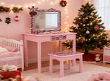Macaron pink, MDF solid wood legs, spray paint silkscreen printing, zebra pattern, 1-drawer 48794931