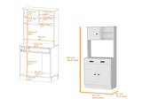 Palmer 2-Door Cabinet Microwave Kitchen Pantry in White B062111740