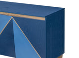TREXM 60" Retro Buffet Cabinet with Storage, 4-Door Vintage Sideboard Cabinet with Dimensional N715P290575M