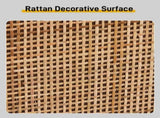 2 rows of 4 dump buckets with high feet arched rattan surface shoe cabinet density board with 90680718