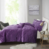 Twin/Twin XL Velvet Comforter Set with Throw Pillow B03595929