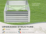 Raised Garden Bed,71" x 36" x 23", Silver 61034420