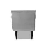 Alma Tufted Flared Arm Entryway Bench, Opal Grey Velvet B2719P238451