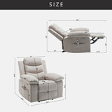 ZNTS Power Recliner Chair with Adjustable Massage Function, Velvet Electric Power Chair for Elderly with W1998120244