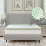 3-Inch Green Tea Infused Memory Foam Mattress Topper - California King B123P303583