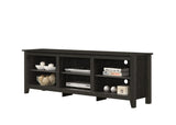 Benito Dark Gray 70"W TV Stand with Open Shelves and Cable Management B061P184948