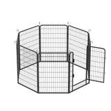 ZNTS 8 Panels Heavy Duty Metal Playpen with door,39.37"H Dog Fence Pet Exercise Pen for Outdoor, Indoor W2181P191361