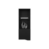 Wall Cabinet 43.3" H, with 1 Door and 3 Shelves, Black B097P250868