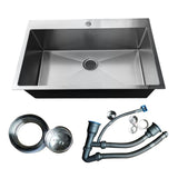 ZNTS 33Inch Top mount Kitchen Sink Drop-in, Farmhouse Kitchen Sink with Sink Protector 18 Gauge, 50769401