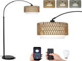 Arc Floor Lamp Remote, Modern LED Floor Lamp Dimmable Bulb, Boho Farmhouse Standing lamp W2738P227438