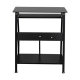 ZNTS Exquisite Integrated Stalinite Computer Desk 307B Black 49343068