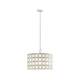 4-Light Glass Drum Shade Chandelier B03595696
