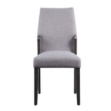 Dove Grey and Grey Oak Upholstered Side Chairs B062P182730