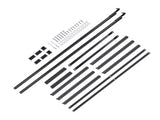 2x Black Universal Storage Shelving Brackets Powder Coated 19.6'' 15389571